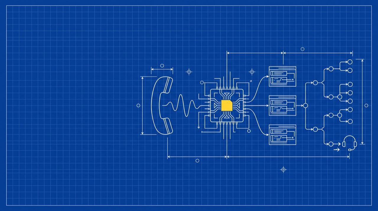 voice bots · outbound calls and call handling — AI implementation diagram
