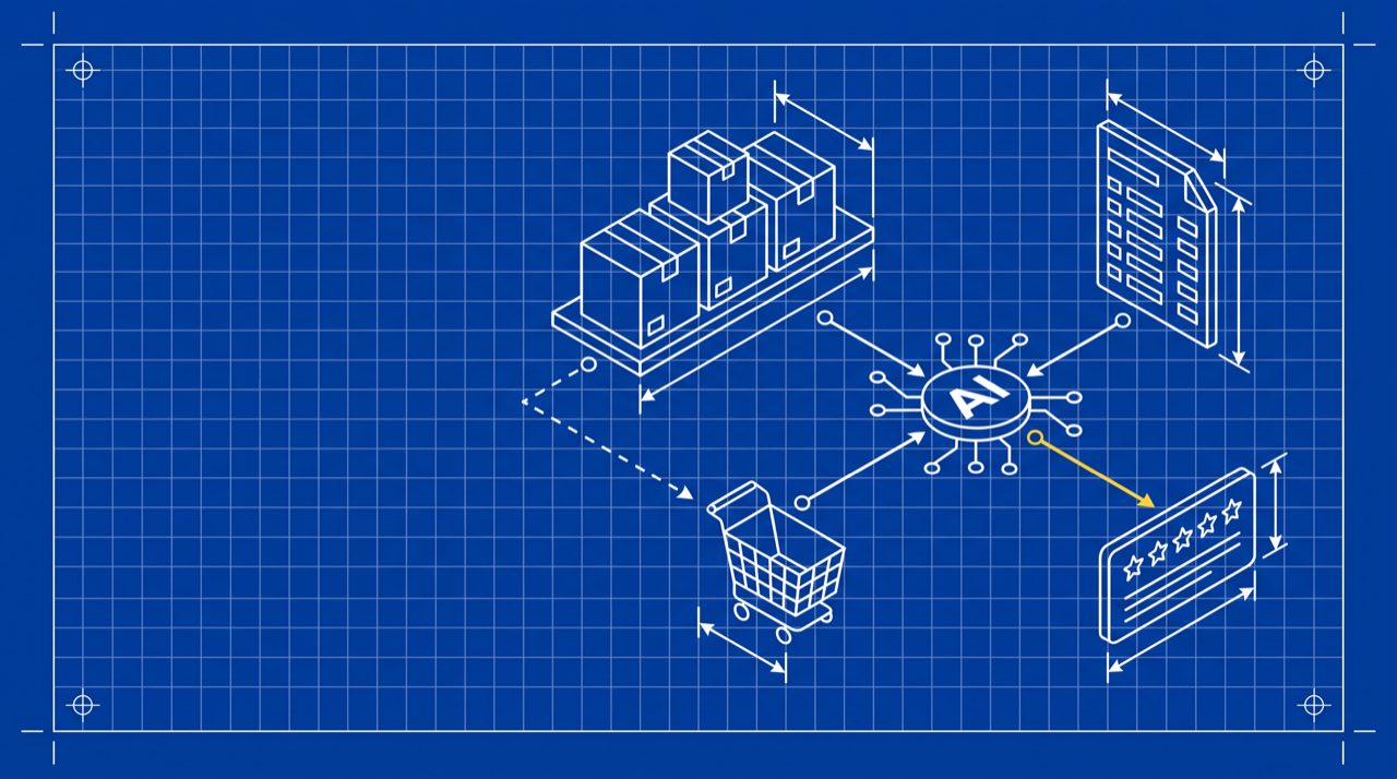 trade · wholesale, retail, marketplaces — AI implementation diagram